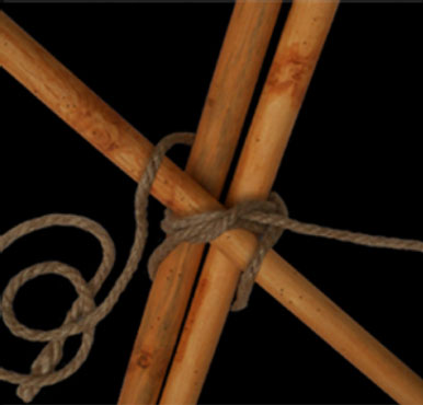 Tying the half hitch step 10